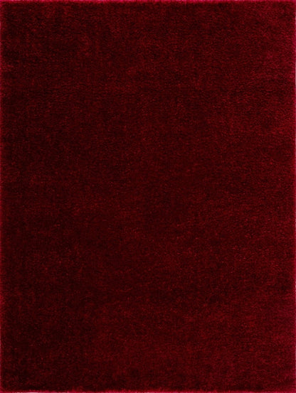Heavenly Solid Red Plush Rug
